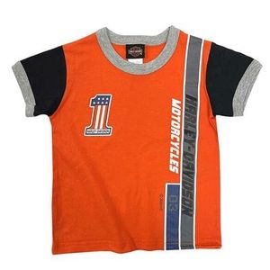 NWT- Harley-Davidson® Boys' Racing Ringer T-Shirt | Short Sleeves, size 5T